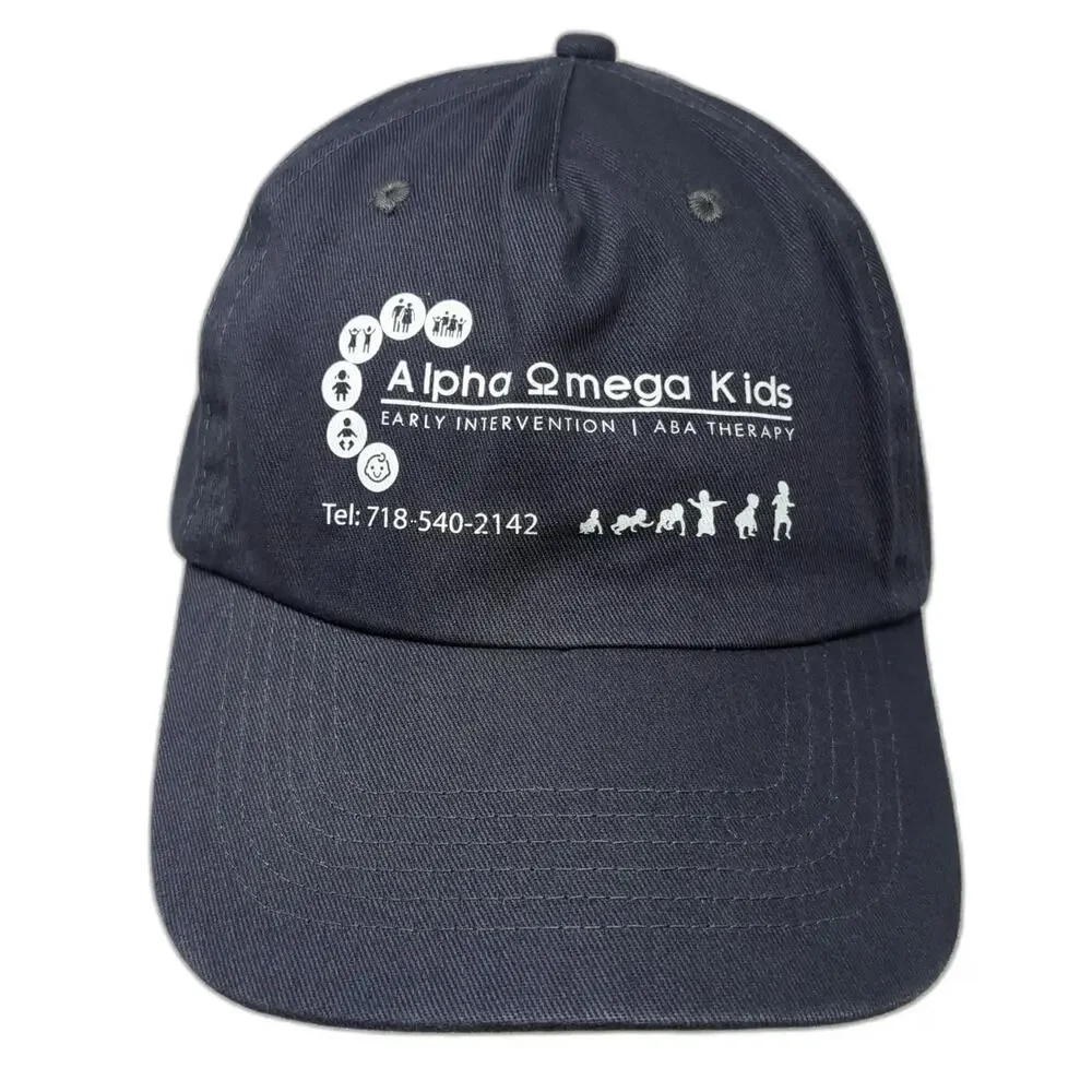 Hit 5 Panel Gray One Size Strapback Hat Alpha Omega Kids Early Intervention ABA